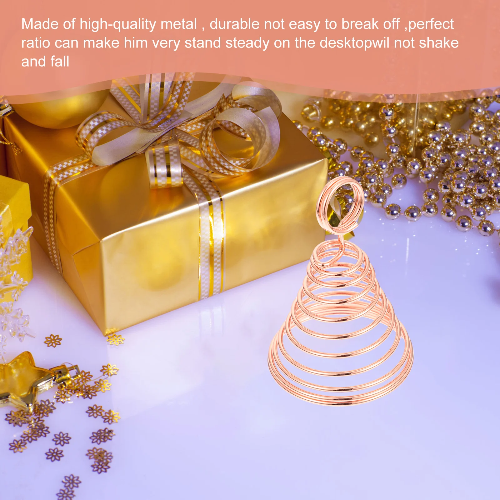 

Tabletop Card Holder Premium Spiral Design Stable Table Number Stand for Wedding Office Anniversary Birthday Events Place Name