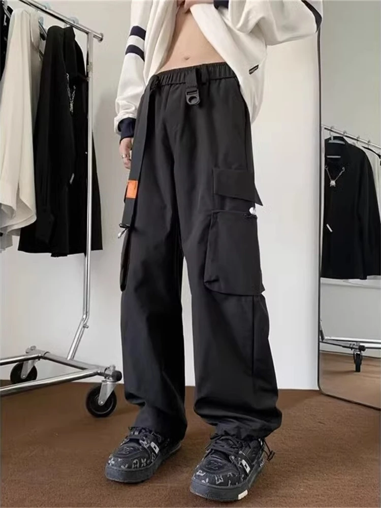 

Мужские рабочие брюки American Sle: модные широкие повседневные брюки для весны и осени, функциональные, в стиле High Street, ветрозащитные, в стиле парашютиста.