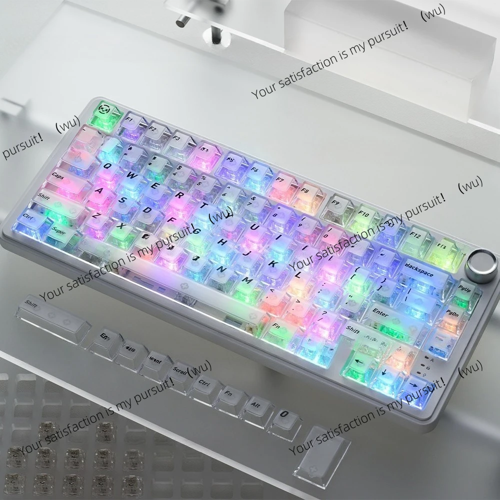Positive engraving fog transparent keycap matte transparent matte transparent PC, wooting bee 68/104 keyboard