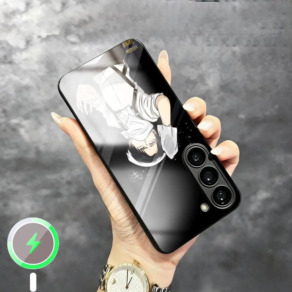 Крутой чехол для телефона «Атака Титанов» для Samsung S26 S25 S24 S23 S22 S21 Plus Ultra Note, стеклянный магнитный чехол