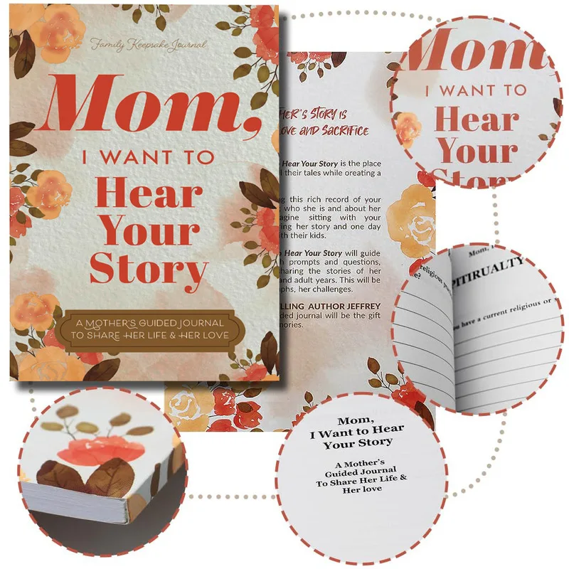 Hot New Notebook Mom, I Want To Hear Your Story Diary Mom Dad Memory Books A Mother'S Guided Journal To Share Her Life Book