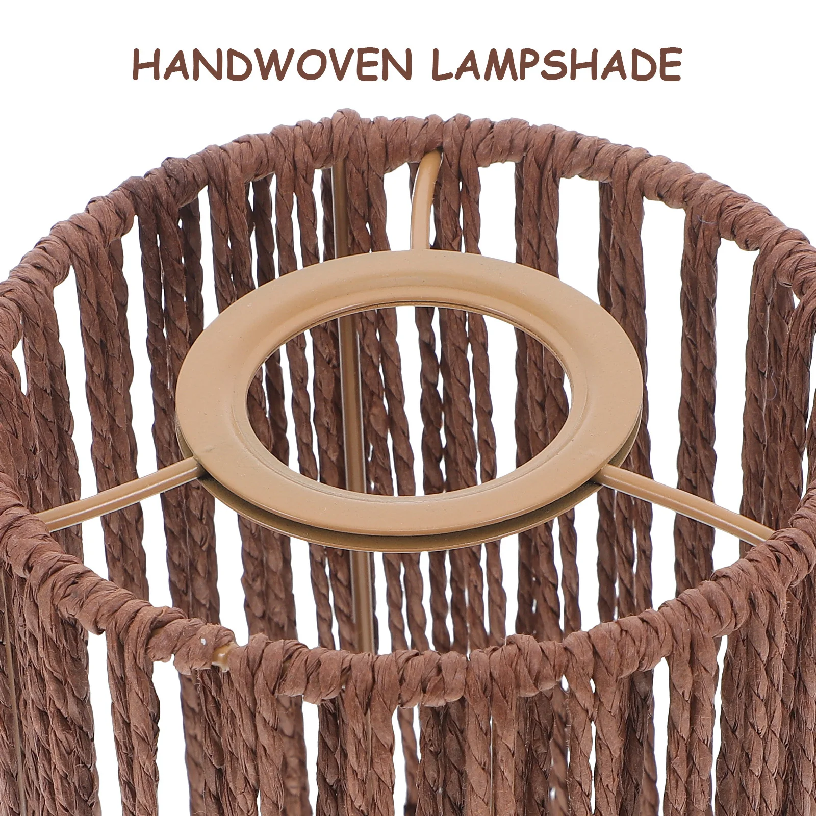 Papieren touw lampenkap kleine cilinder handgeweven mini boho stijl voor E27 hanger vloer wandlamp schaduw cover vervanging