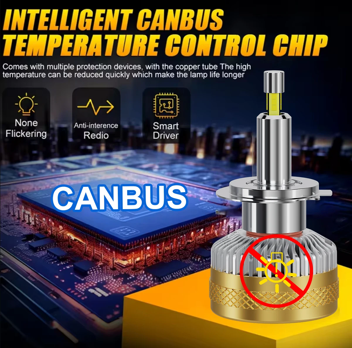 YHKOMS 360 LED 30000LM H4 H7 Canbus LED H1 H8 H9 H11 9005 HB3 9006 HB4 9012 Car LED Light Headlight  Turbo Fog Lamp 6000K