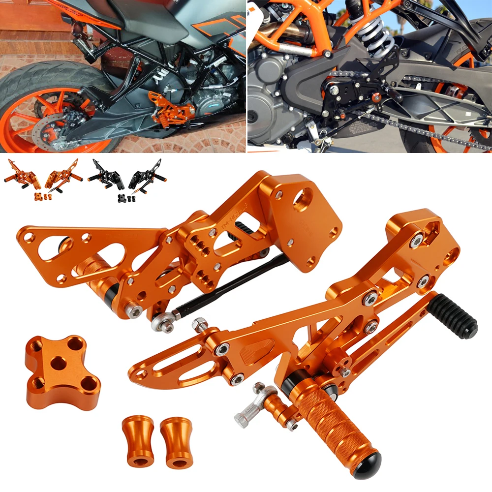 

​Motorcycle Gear Shifter Foot Control Rearsets for KTM RC390 RC200 RC125 2014-2021 RC125 RC200 RC390 Rearsets