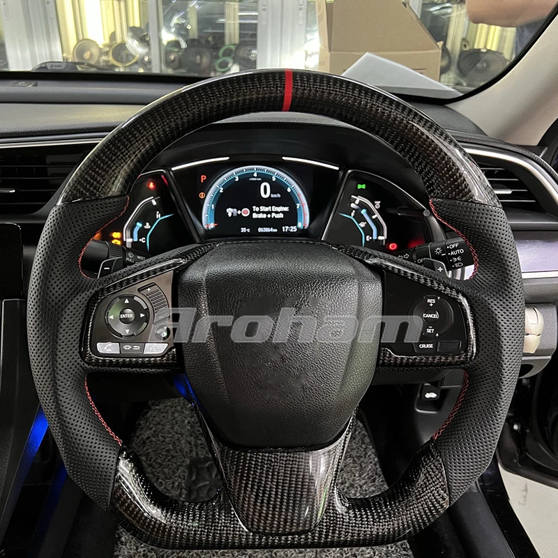 

Сменное рулевое колесо из углеродного волокна для Honda Civic 10 поколения 2016 2017 2018 2019 2020 2021