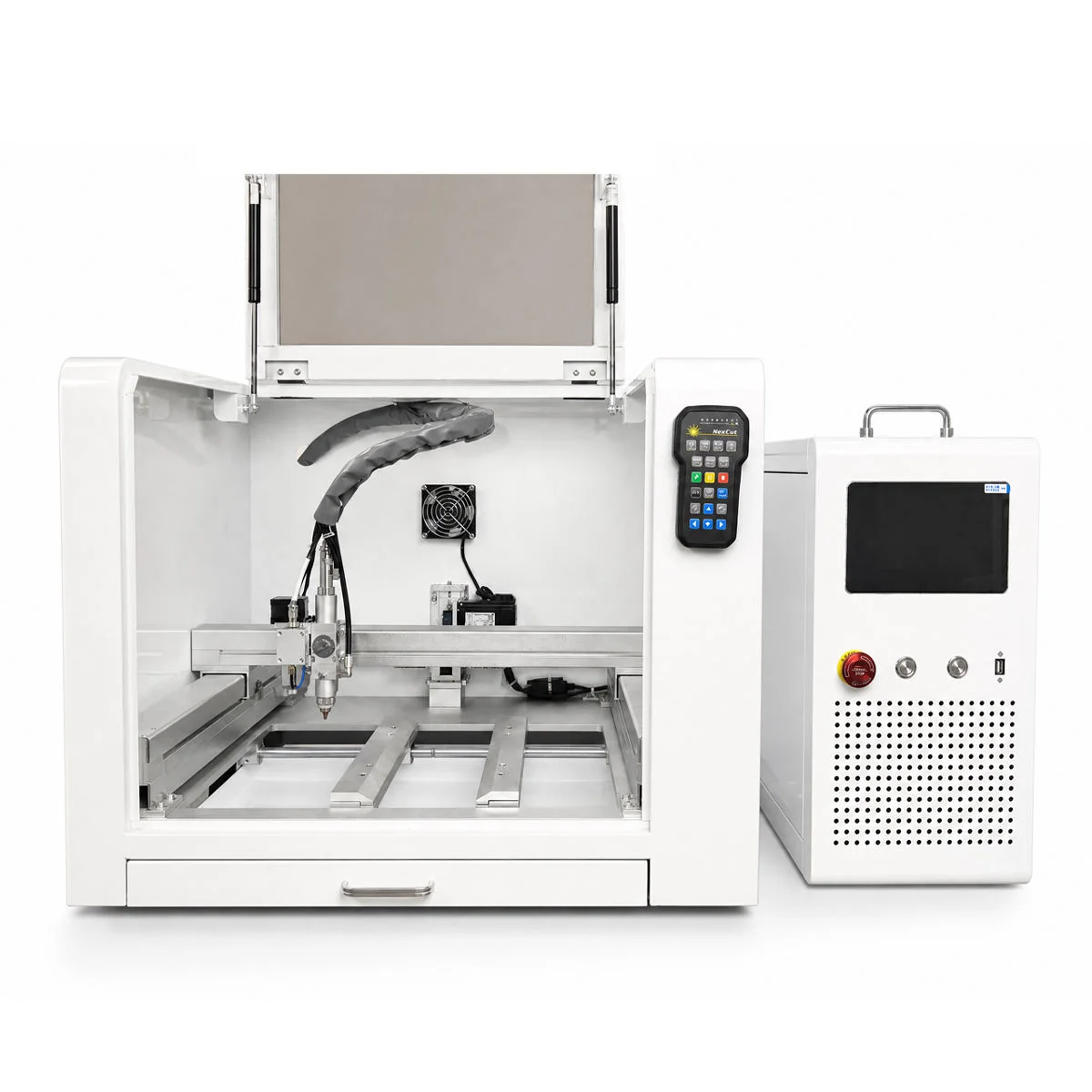 Desktop Mini Fiber Cutter Engrave CNC 800W 1200W 1500W for Sheet Metal Gold Silver Brass Jewelry Bwt Max JPT