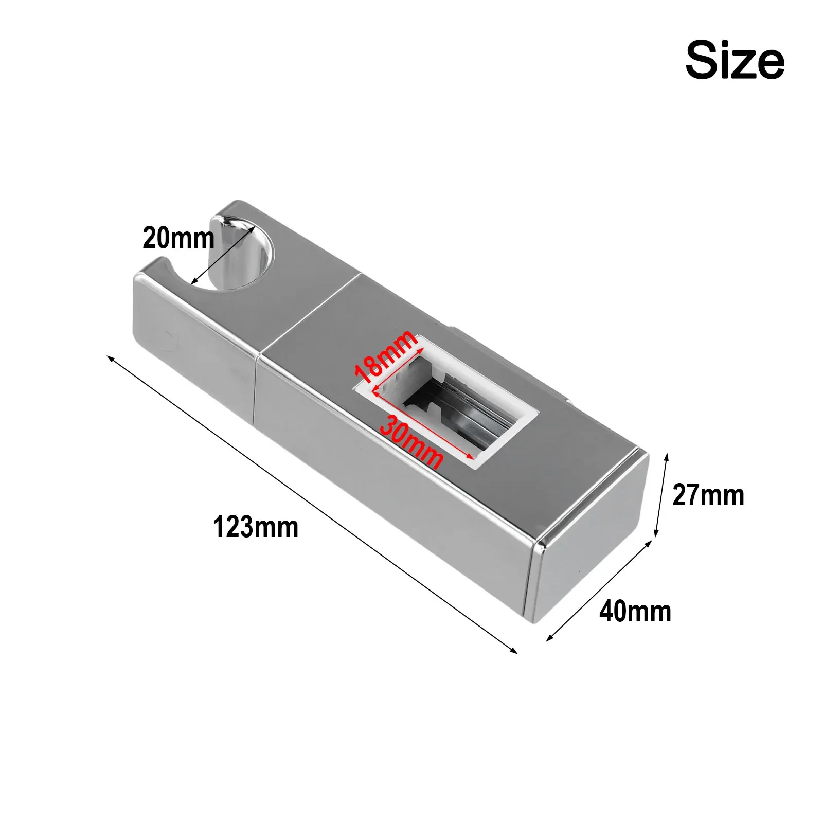 

For Home Bathroom ABS Shower Bracket Adjustable Shower Holder Angle Adjustable Button Press Adjustment Clamp Into Place