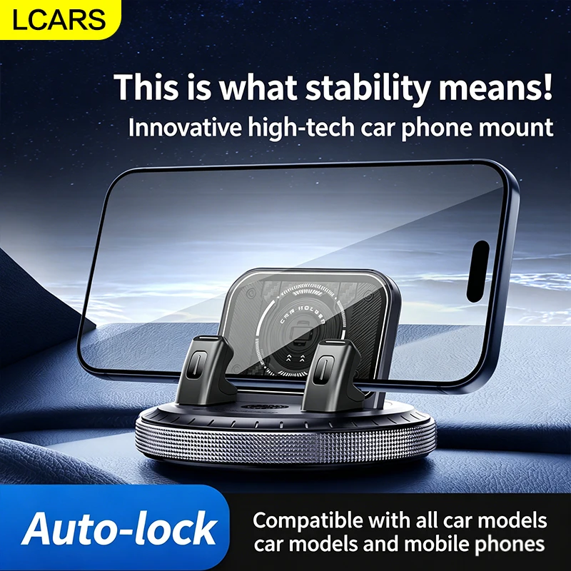 

New Rotatable Car Phone Holder Anti Slip Dashboard Adjustable Mount Premium Navigation Bracket Universal Vehicle Accessories