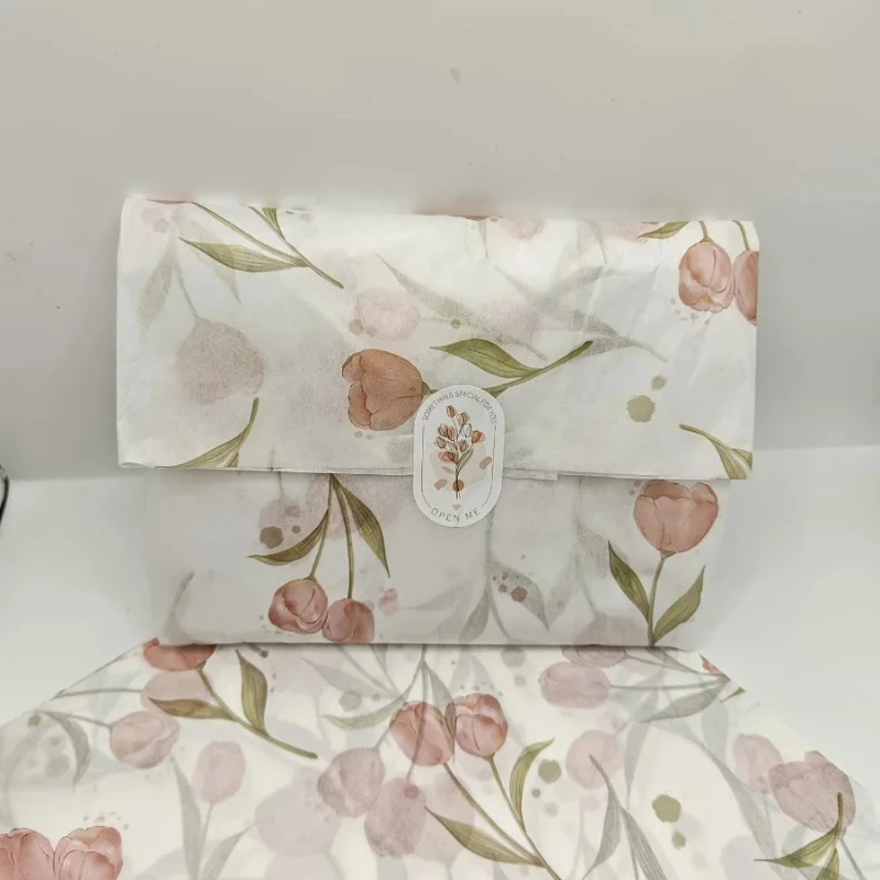 High-quality appearance level tulip gentle pear paper wind paper packaging paper card handbook gift wrapping paper