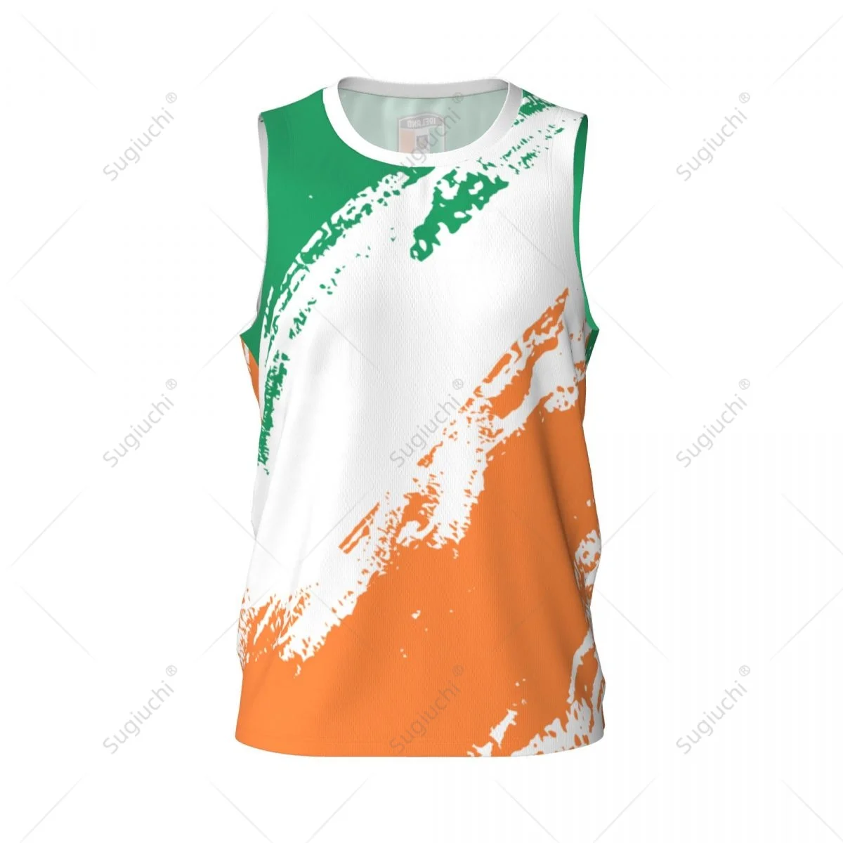 Men Basketball Sports Ireland Flag Running Fitness Multifunction Sleeveless shirt Custom Name Nunber Exclusive