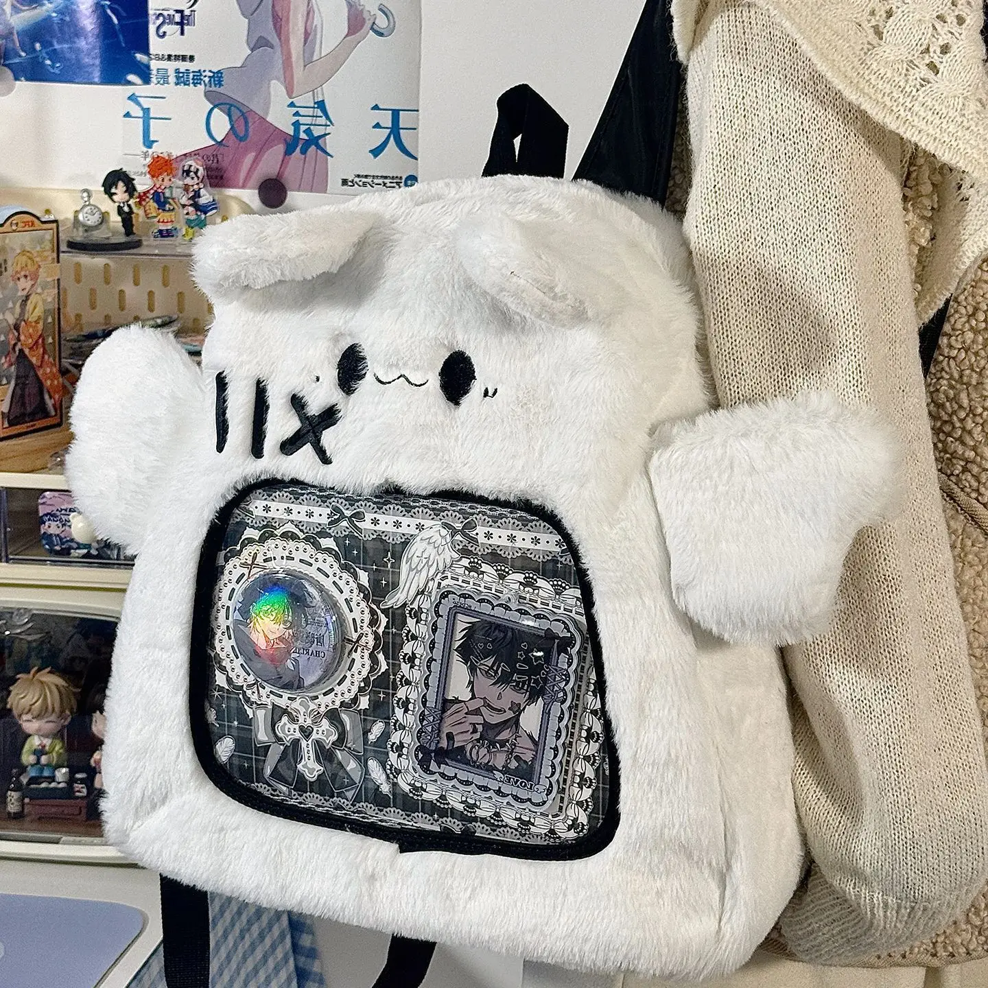 

School backpacks Women's school bag laptop bags teenage youth ita bag 20cm doll bag plush itabag transparent bag y2k backpack