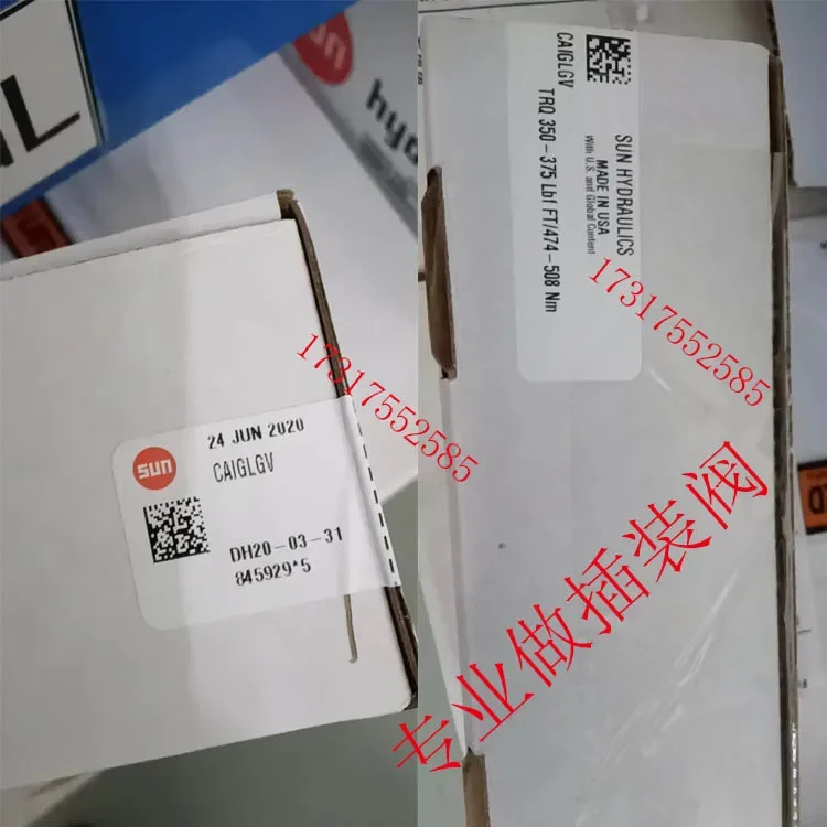 SUN Counterbalance Valve CAIGLGV Fluorine Cartridge Valve For Hoist/Crane/Ship/Roadheader/Bulldozer