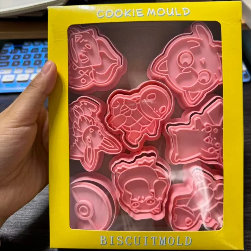 New 6pcs/Set Pokemon Figures Cookie Cutters Cartoon DIY Bakery Mold Biscuit Press Stamp Embosser Sugar Pasty Cake Mould Toys