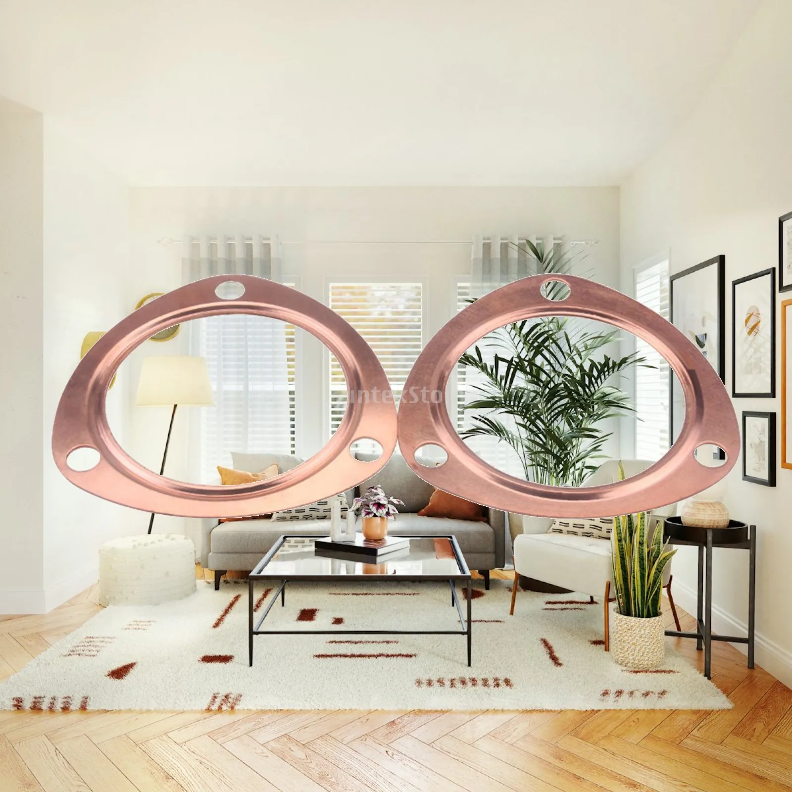 High Performance Copper Header Exhaust Collector Gasket Reusable Part for SBC BBC 302 350 454 Vehicle Accessories