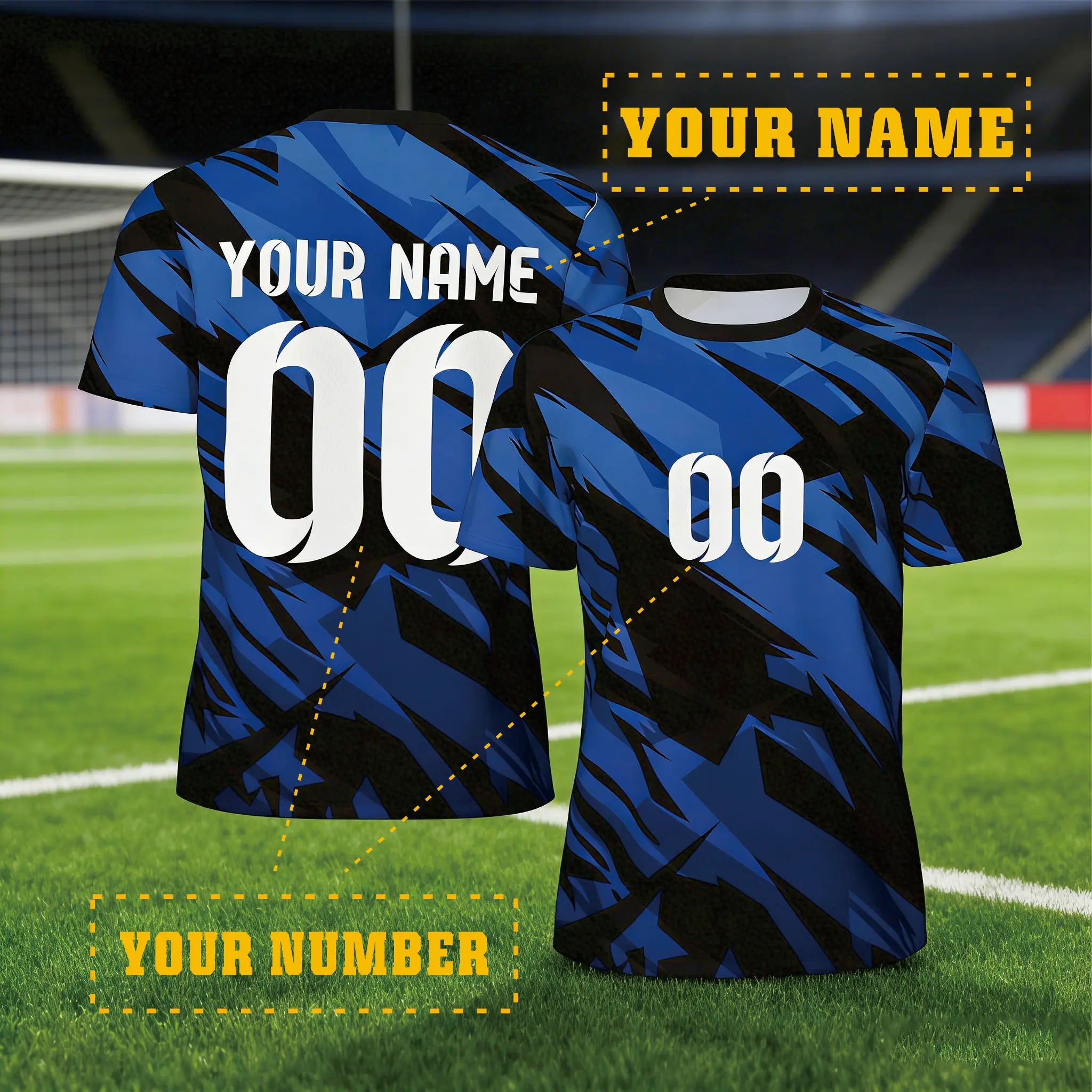 Customized name and number round neck football sportswear comfortable fit personalized party summer party outdoor leisure