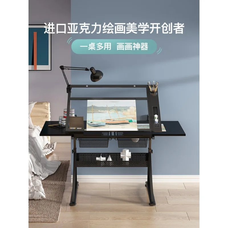 Lifting table painting workbench, drawing table art painting special table drawing architect desk