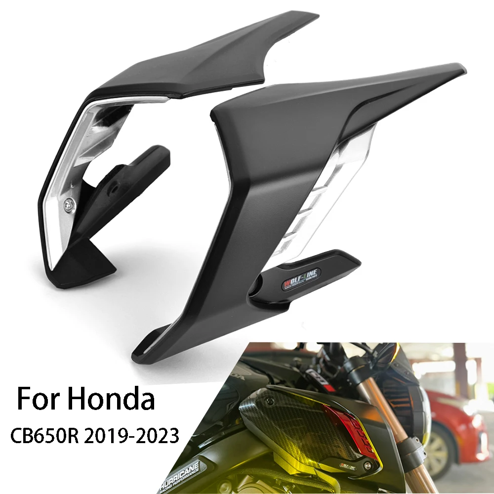 

2023 2022 CB 650R Motorcycle Fin Trim Cover Wing Faring Protector Winglets For Honda CB650R 2018-2023