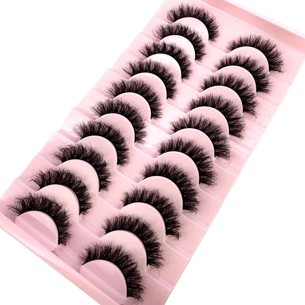 HBZGTLAD New 10 Pairs Natural False Eyelashes Fake Lashes Long Makeup 3d Mink Lashes Extension Eyelash Mink Eyelashes for Beauty