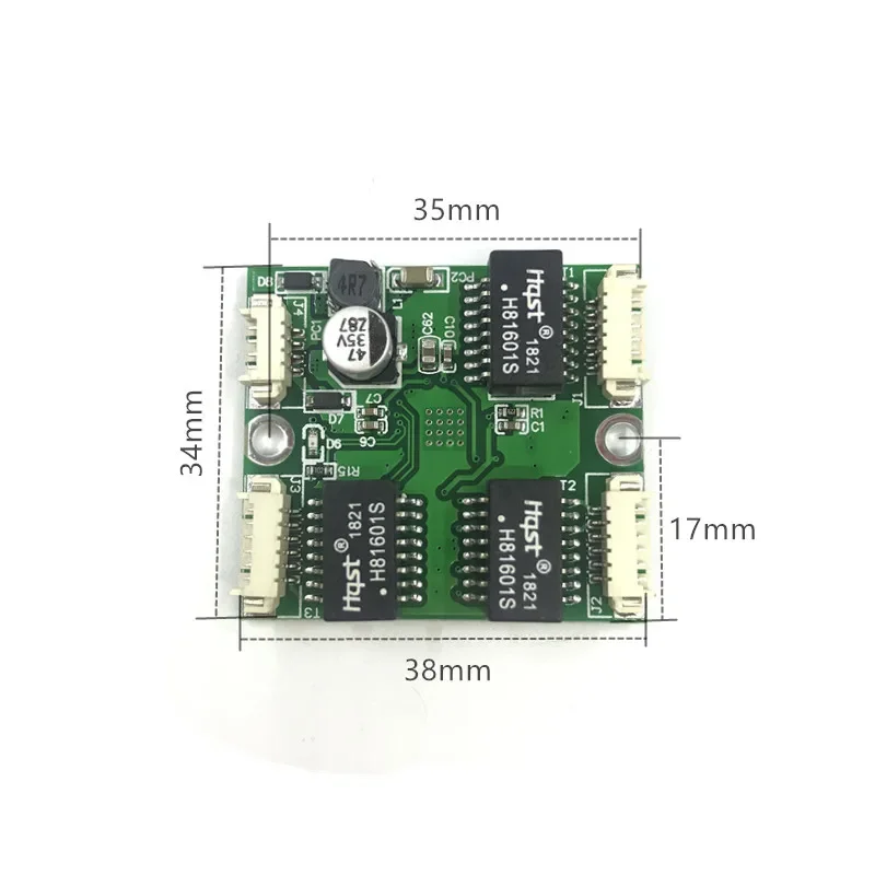 Mini módulo PBCswitch módulo PBC OEM tamaño mini 3/4/5 puertos interruptores de red placa Pcb mini módulo de interruptor ethernet 10/100Mbps
