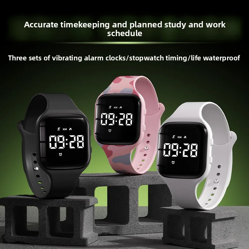No App Light Smart Watch for Children LED Digital Waterproof Swimming Running Fitness Tracker Step Counter