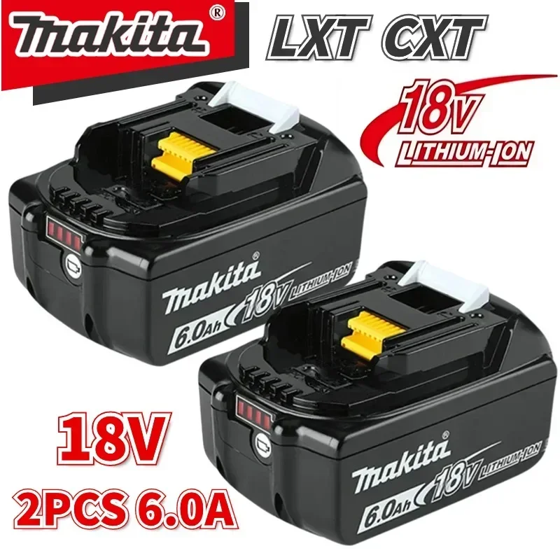 

100% Original Makita Rechargeable Power Tool Battery, Replaceable LED Lithium-ion, 6.0 Ah 18V LXT BL1860B BL1860BL1850 BL1830