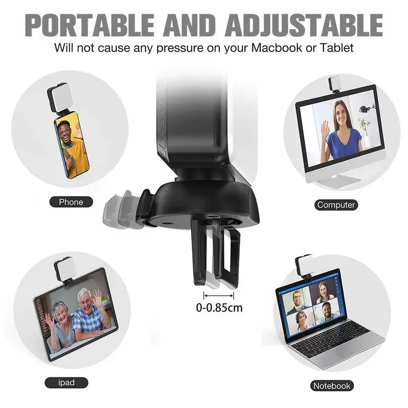 Mobile Phone Fill Light Handheld LED Live Broadcast Selfie Light Computer Fill Light Video Conference Mobile Phone Fill-in Light