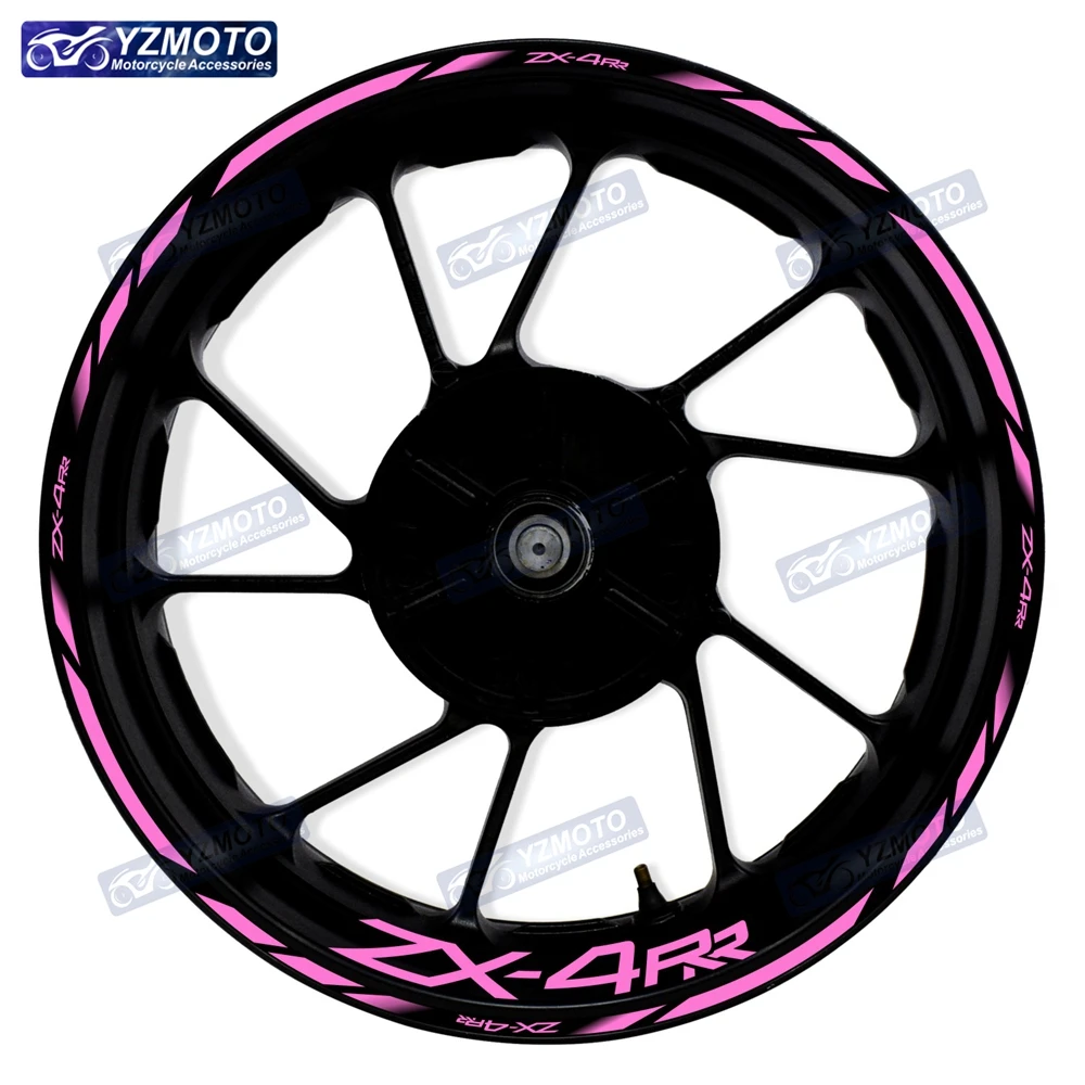 

For Kawasaki ZX-4RR ZX4RR Motorcycle 17 Inch Front And Rear Wheel Hub Sticker Waterproof Reflective Rim Stickers Decal