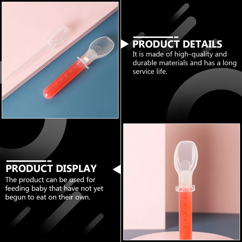 

1Set Baby Medicine Spoon Set Graduated Liquid Dispenser for Easy Feeding Toddler Medication Dosage Tool Baby Medicine Dropper