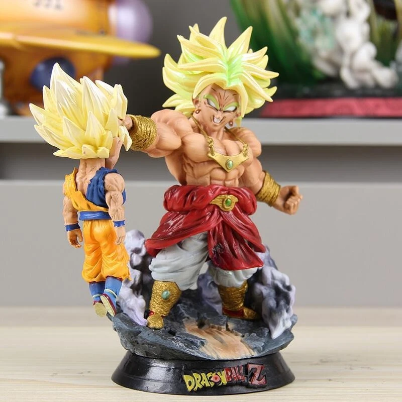 

17cm New Dragon Ball Broli VS Son Goku Anime Figure Peripheral PVC Model Scene Statue Desktop Ornaments Kids Birthday Gifts Toys