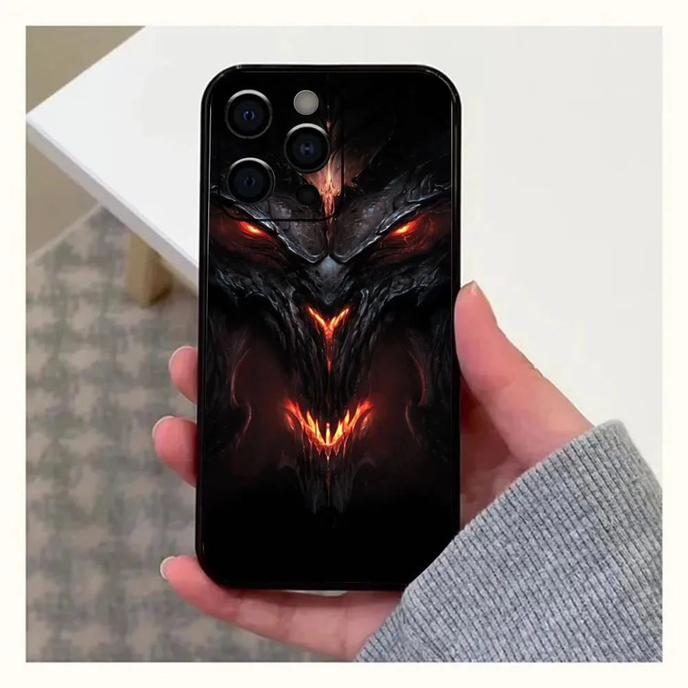 Game D-Diablo IV Phone Case For Apple iPhone 15,14,13,12,11,Pro,X,XS,Max,XR,Plus,Mini Soft Black Cover