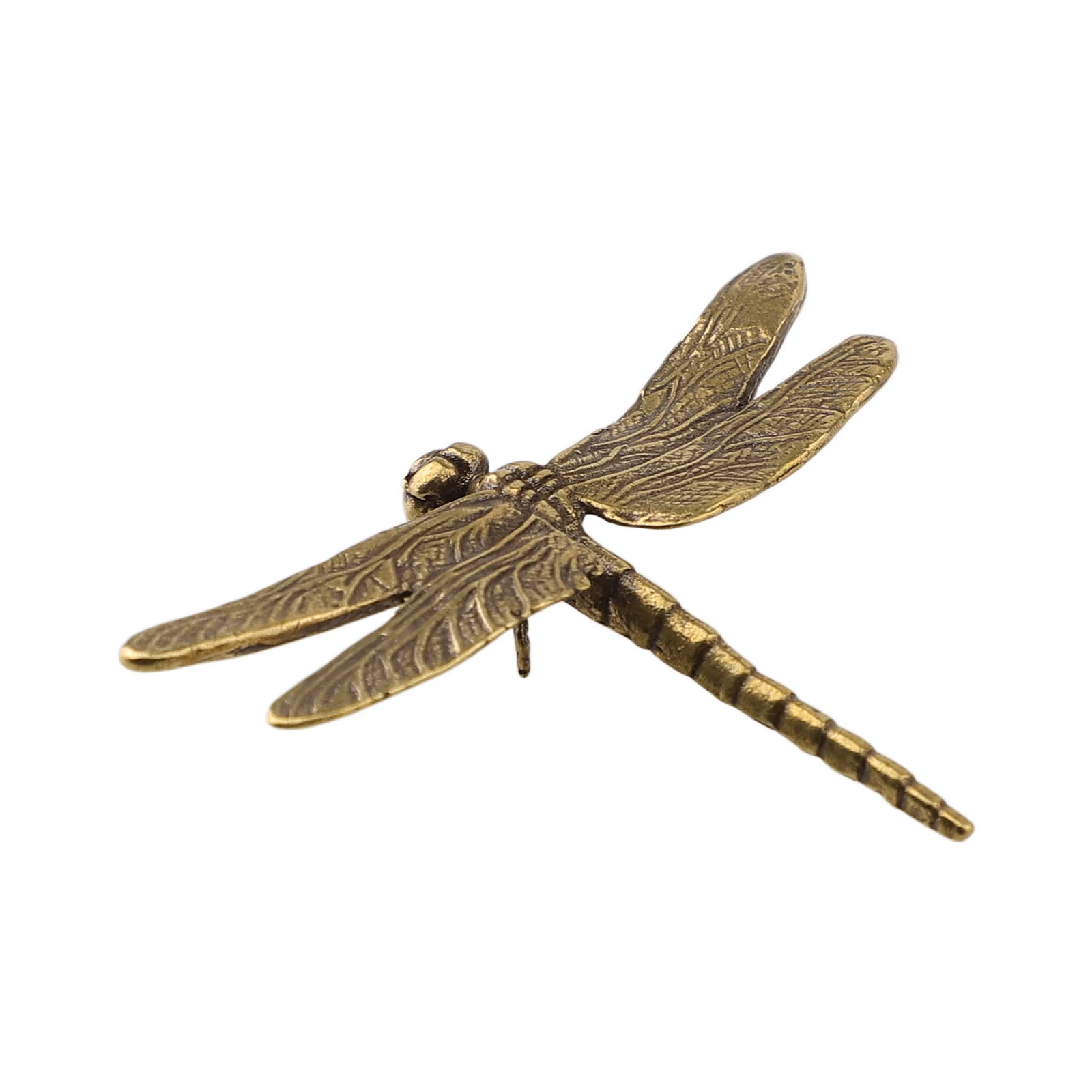 Dragonfly Sculpture Ornaments Brass Animal Small Statue Desk Craft Home Drcoration Room Decor Art DIY Ornament