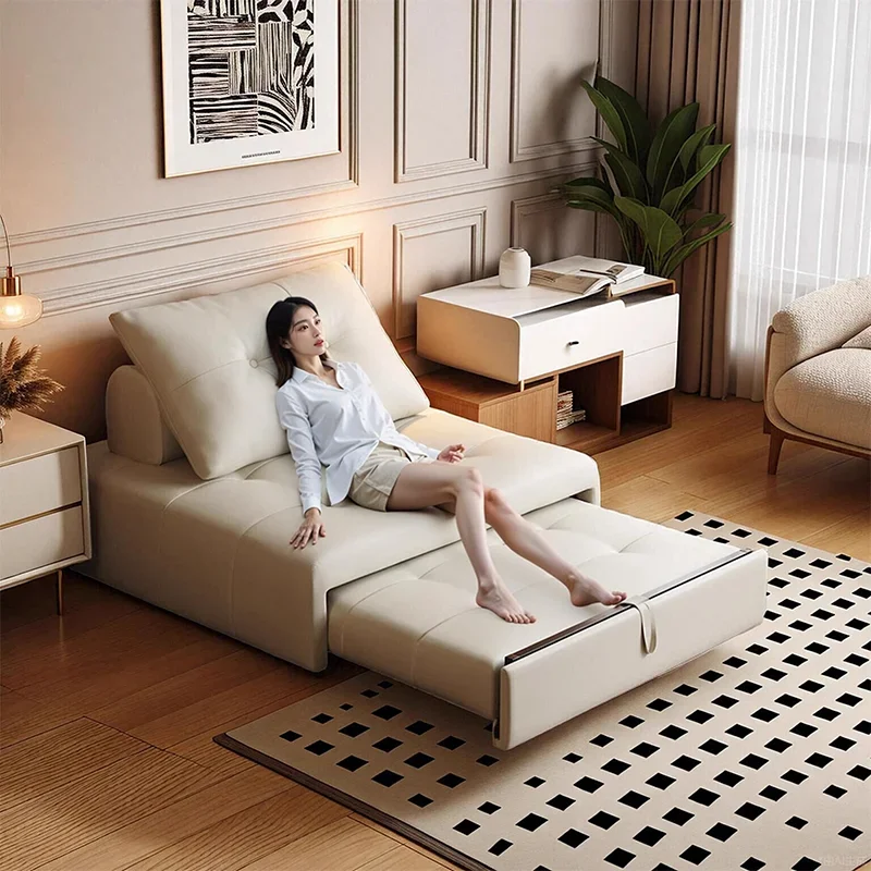 

Sofa bed cream wind small apartment 2024 new folding dual-purpose single household integrated dual-purpose telescopic bed