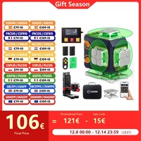 CIGMAN CM-S02 4x360° 16 Lines Laser Level APP Control LCD Screen 40H Ultra Running Time Extended Battery Life Accessory Kit