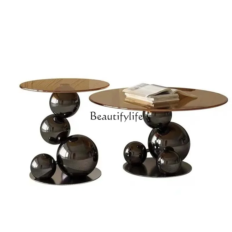 

XX39Special-shaped coffee table small apartment Nordic living room household solid wood coffee table small table