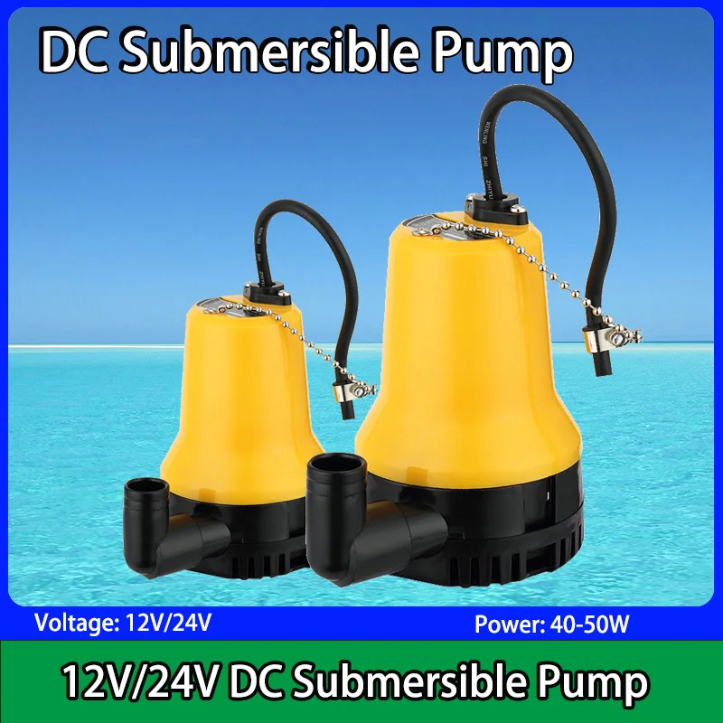 

Solar Outdoor Miniature 12V 24V Electric DC Portable 4500L/H Submersible Pump Aquarium Irrigation Household Pumping Pump 50w