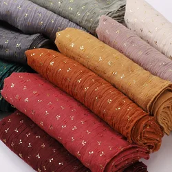 New Malaysia Indonesia parcel headscarf, women's cotton and linen bronzing printing scarf