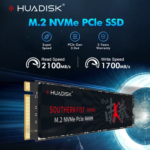 Жесткий диск HUADISK Ssd NVMe M2 PCIe Gen3 128 ГБ 256 ГБ 512 ГБ 1 ТБ, внутренний жесткий диск для ноутбука или настольного компьютера топ 8 rx580 16 ГБ - №1