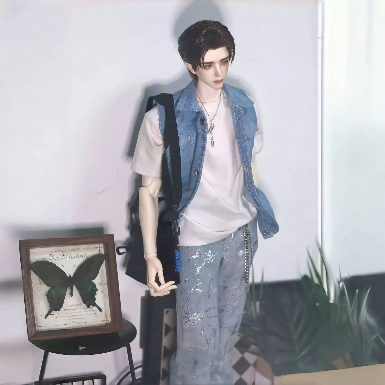 

1/3 Кукольный костюм подходит для куклы Id75 Bjd Повседневный повседневный джинсовый костюм Одевание в подарок Play House 75 см Аксессуары для кукол, без куклы