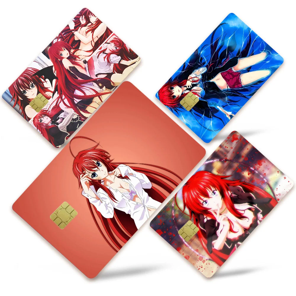 Anime High School DxD  Anime Spend or Save Funny Shell On Off Ultra Thin No Fade Sticker Skin Cover Film for Debit Credit Card