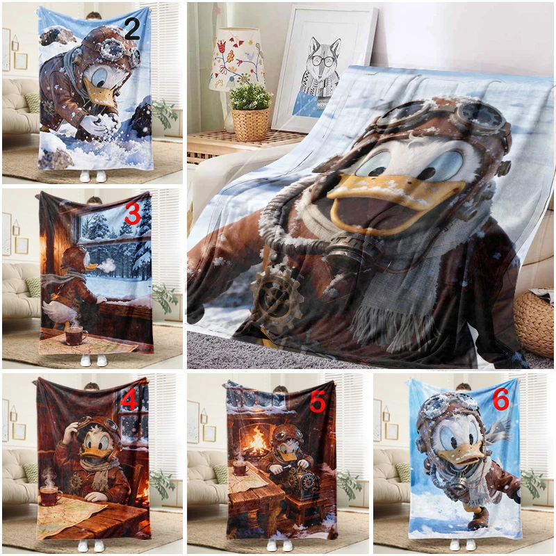 

Disney Donald Duck Pilot Blanket Soft Flannel Throw Sofa Bed Cover for Kids Adults Gift