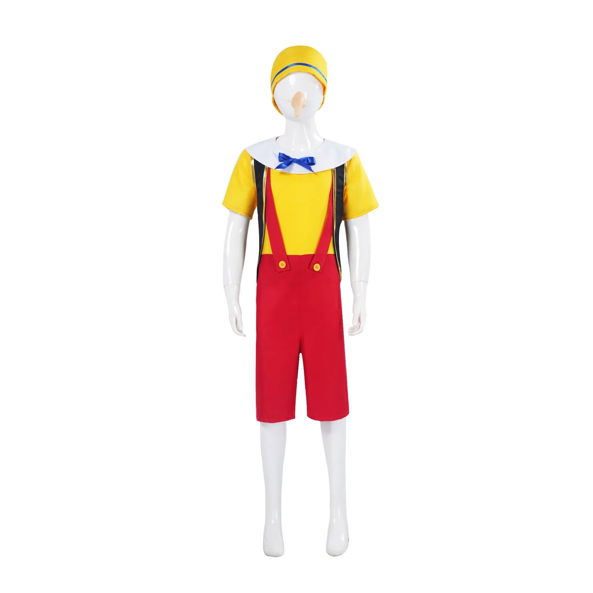 

Halloween Long Nose Pinocchio Cosplay Costume Puppet Adventure Adult Children Show Costume