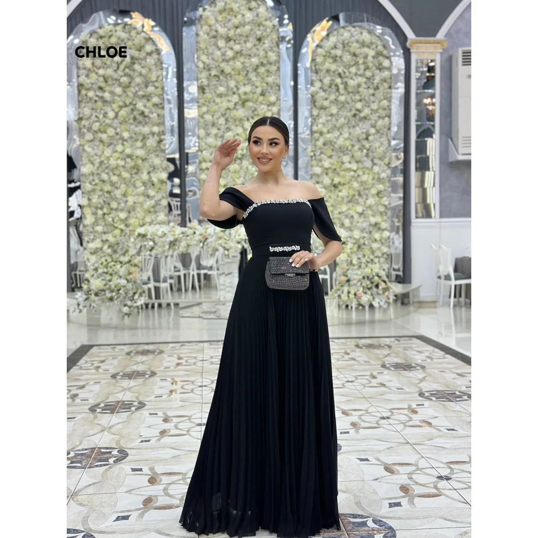 

Line A Evening Dresses Woman Elegant Party Dresses for Women 2024 Off-shoulder Custom Made Short Sleeve Gala Dress Ball Gowns