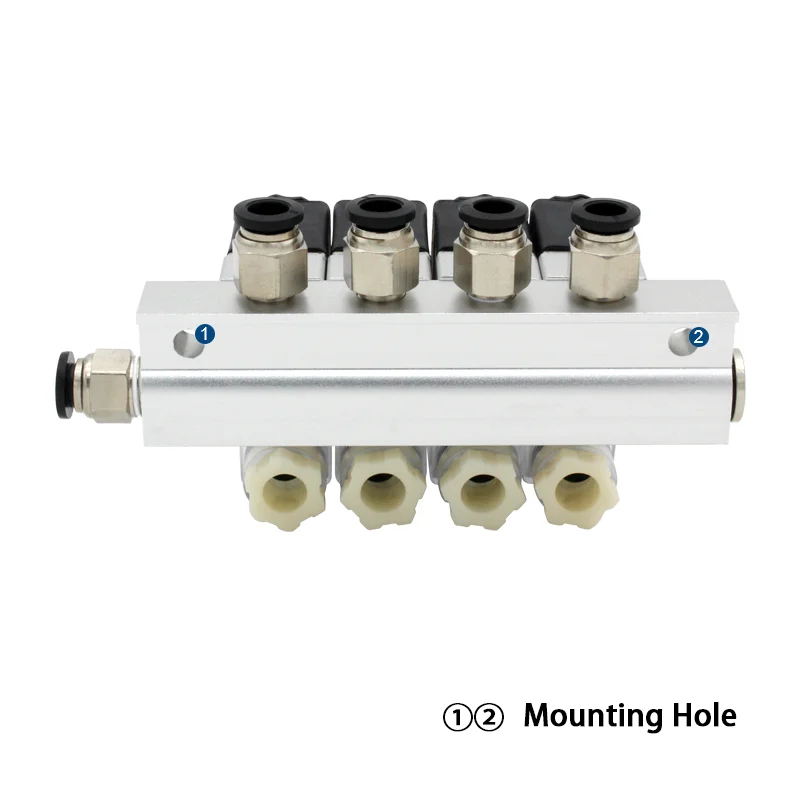2V025 Multi-Way Combination Type Solenoid Valve Station Normally Closed Pneumatic Electric Control Valve