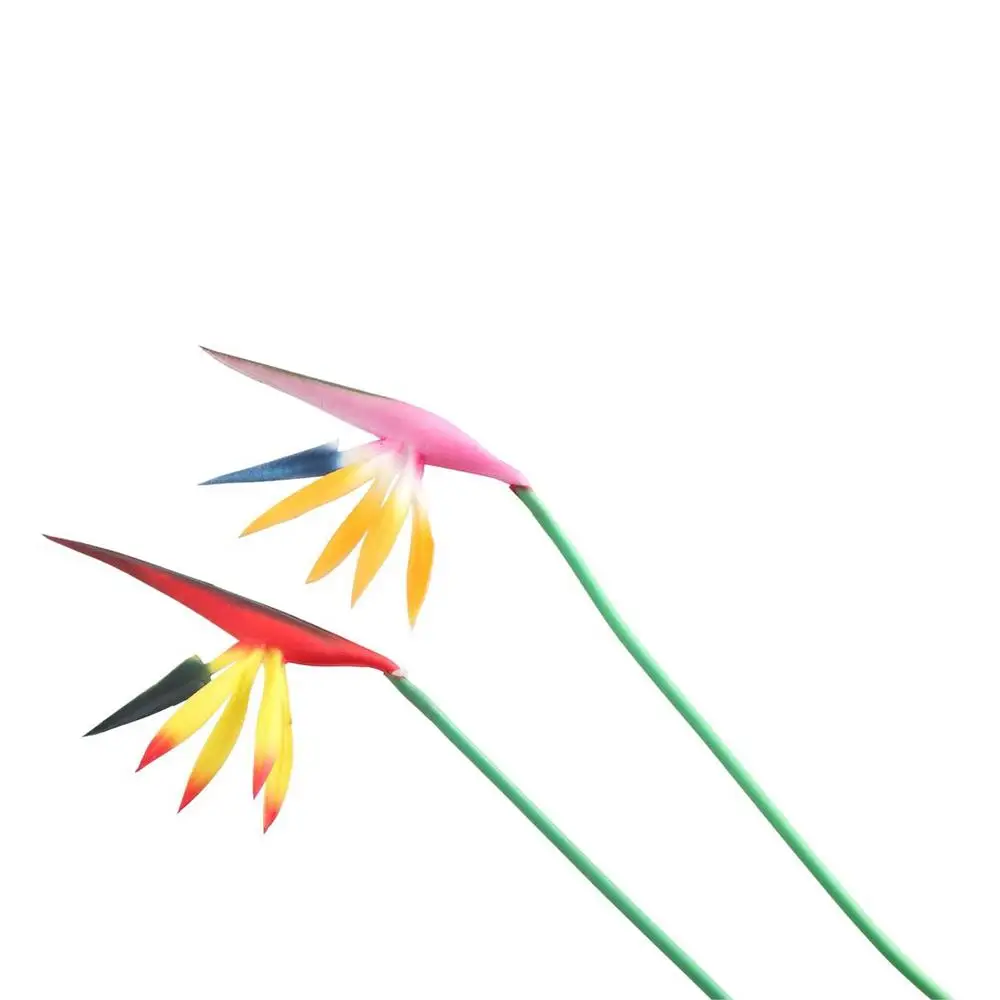 

Natural Nearly Wedding Home Decor Artificial Decorations Long Stem Tropical Flowers Crane Artificial Flowers Latex Flowers
