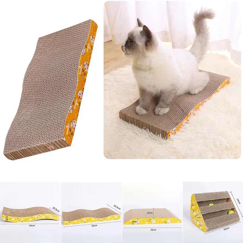 

Versatile Cat Toys Scraper Sharpening Claw Cardboard Corrugated Board Scratch-resistant Cat Scratch BoardCat ToySofa Cushion Bed