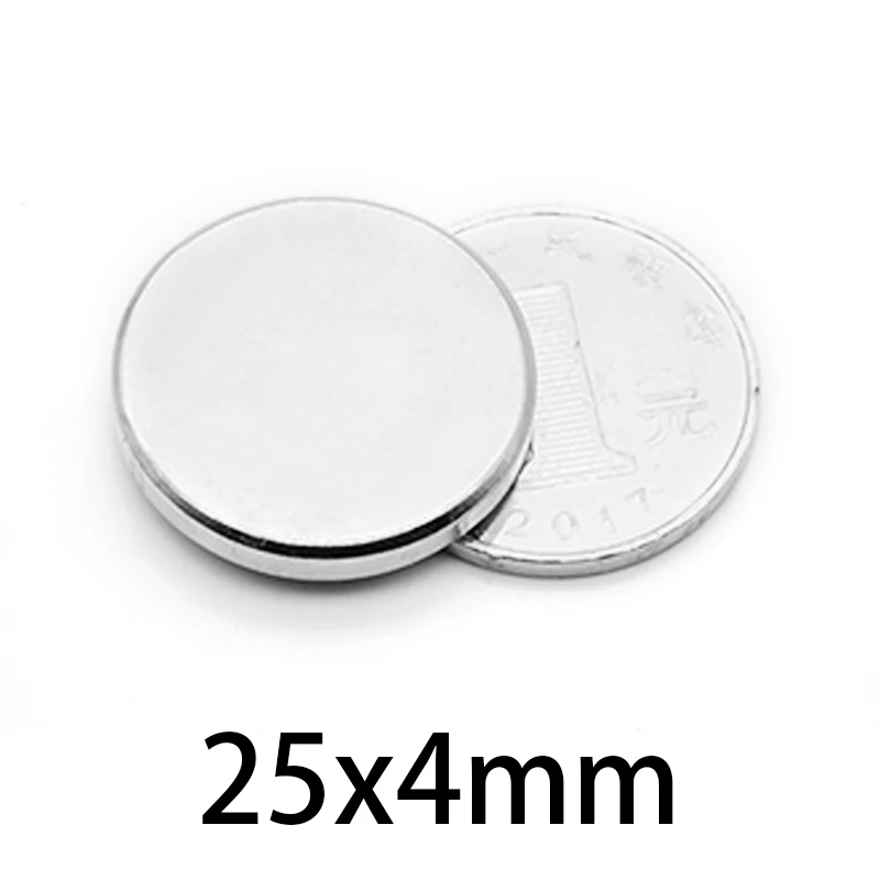25x4mm Powerful Magnets 25mmx4mm Permanent Round Magnet 25*4mm Fridge Neodymium Magnetic Super Strong Magnet 25*4