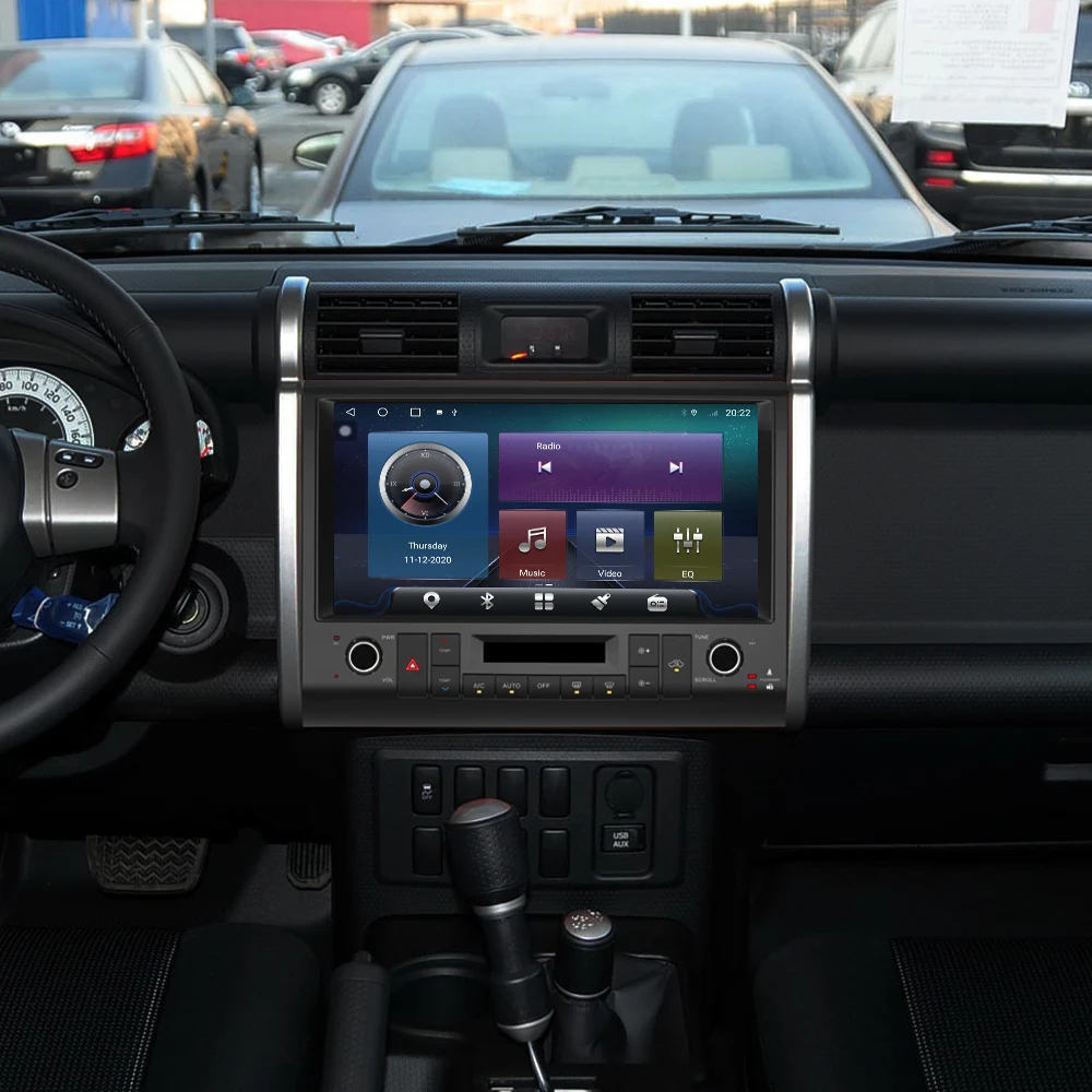 Player Multimídia Carplay de 13,3 Polegadas para FJ Cruiser 2007-2020, Rádio de Carro Android 11 Auto Sem Fio, Unidade Principal Navi
