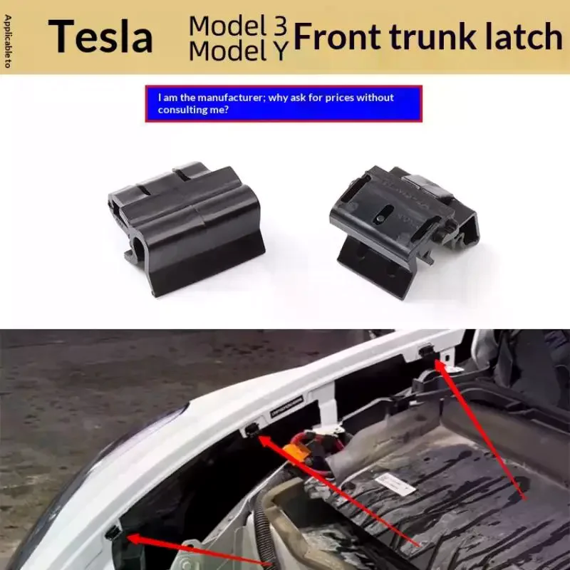4Pcs Front Storage Box Matching Fixed Buckle Bracket Luggage Box Clips for  Model 3/Y 1472872-00-C 1472872-00-B Accessories