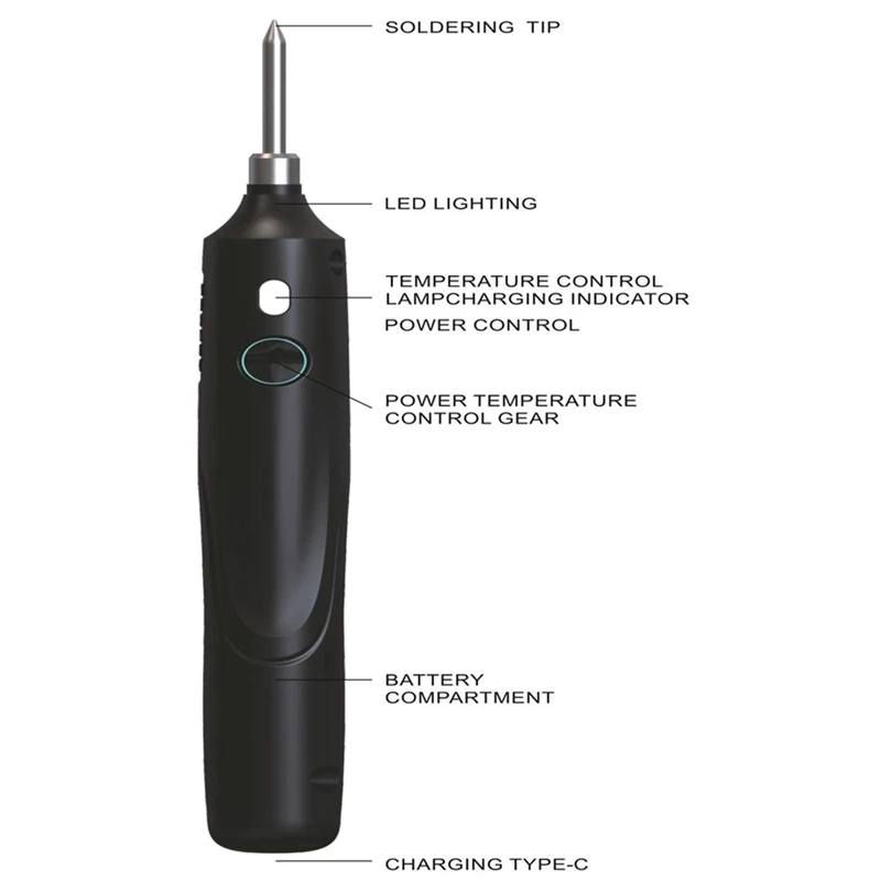 ABSJ-USB Portable Soldering Iron Set Mini Home Student Soldering Torch Wireless Lithium Battery Repair Tools