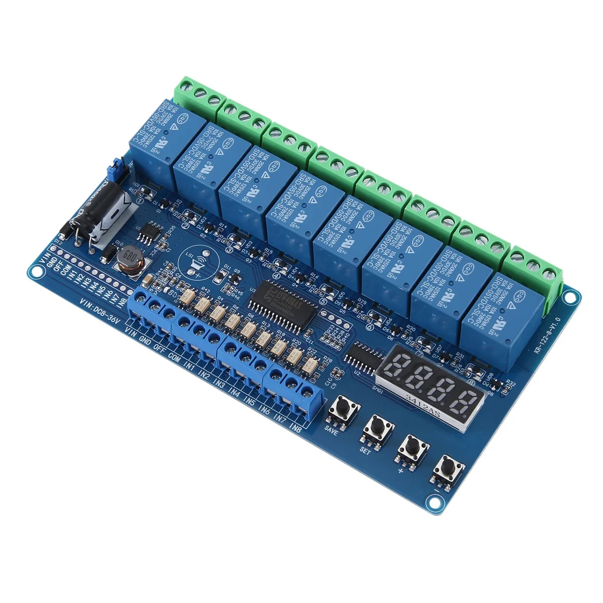 Efficient Dc 8V-36V 8-Channel Multifunction Time Delay Relay Interface Board